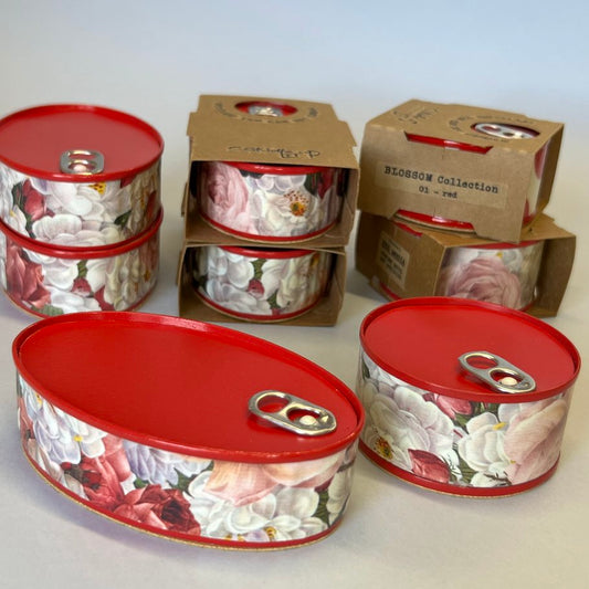 VELA AROMATICA EN LATA RECICLADA -  Blossom Collection /  01 - Vivid Red
